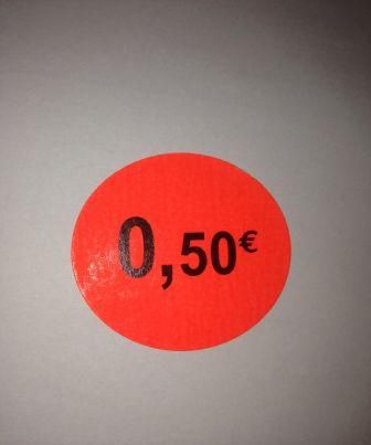 Étiquette, papier , FIFO, lavable , ∅50mm, rouge (549959